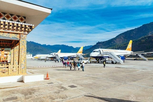 Aircraft at Paro International Airport