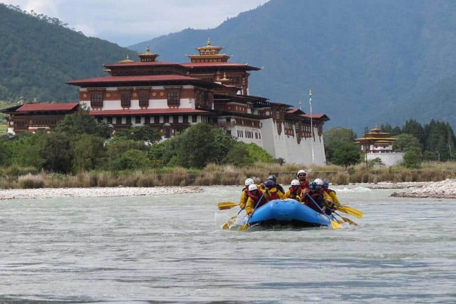 White-water rafting on the Mo Chhu river