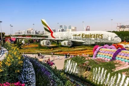 Emirates A380 floral installation at Dubai Miracle Garden