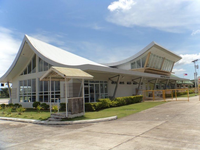 The curved terminal building at Sayak Airport, Siargao