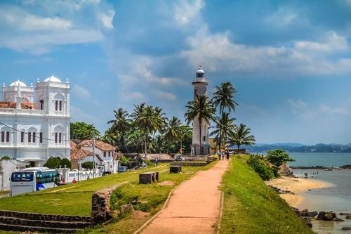 Galle Fort ramparts and lighthouse