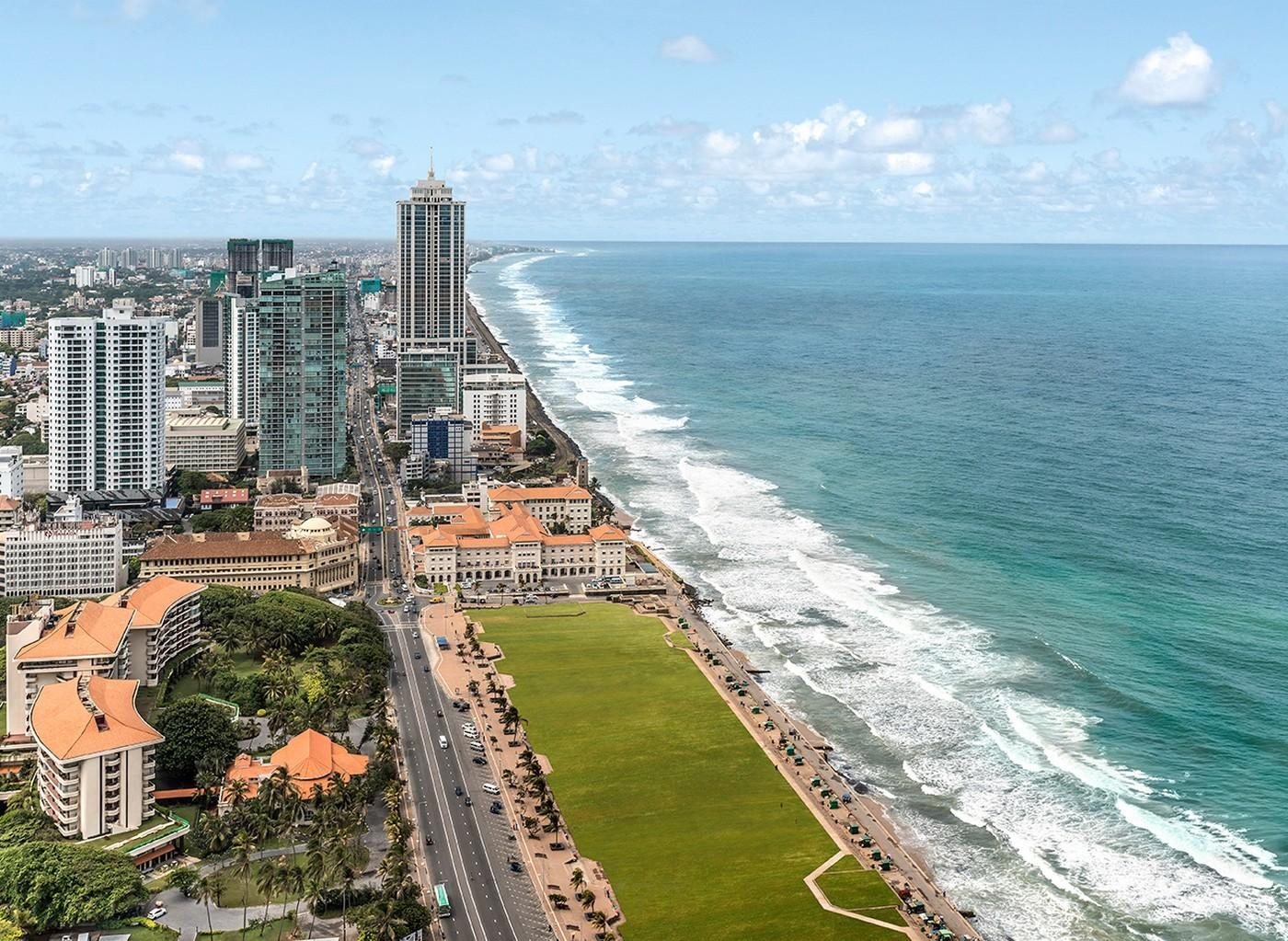 Colombo skyline and Galle Face Green