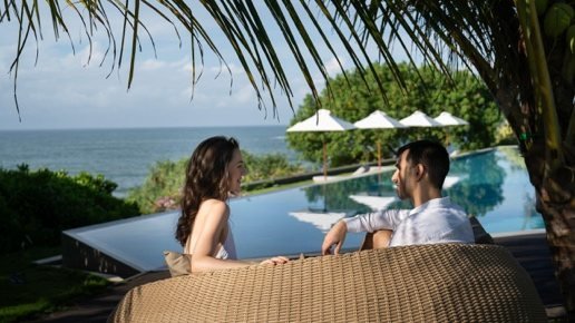 Private beach relaxation
