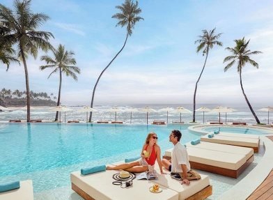 Sunset cocktails overlooking the ocean