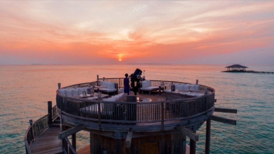 Stargazing observatory at sunset